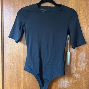 Everlane The Short-Sleeve Crew Neck Bodysuit (Thong Style)